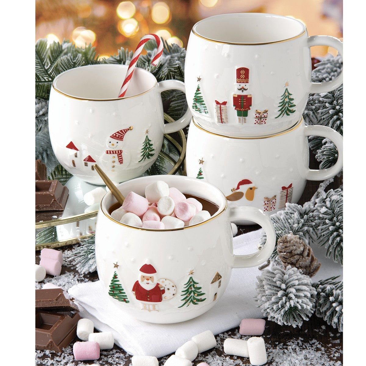 Skodelica s pokrovom LET IT SNOW, 450 ml