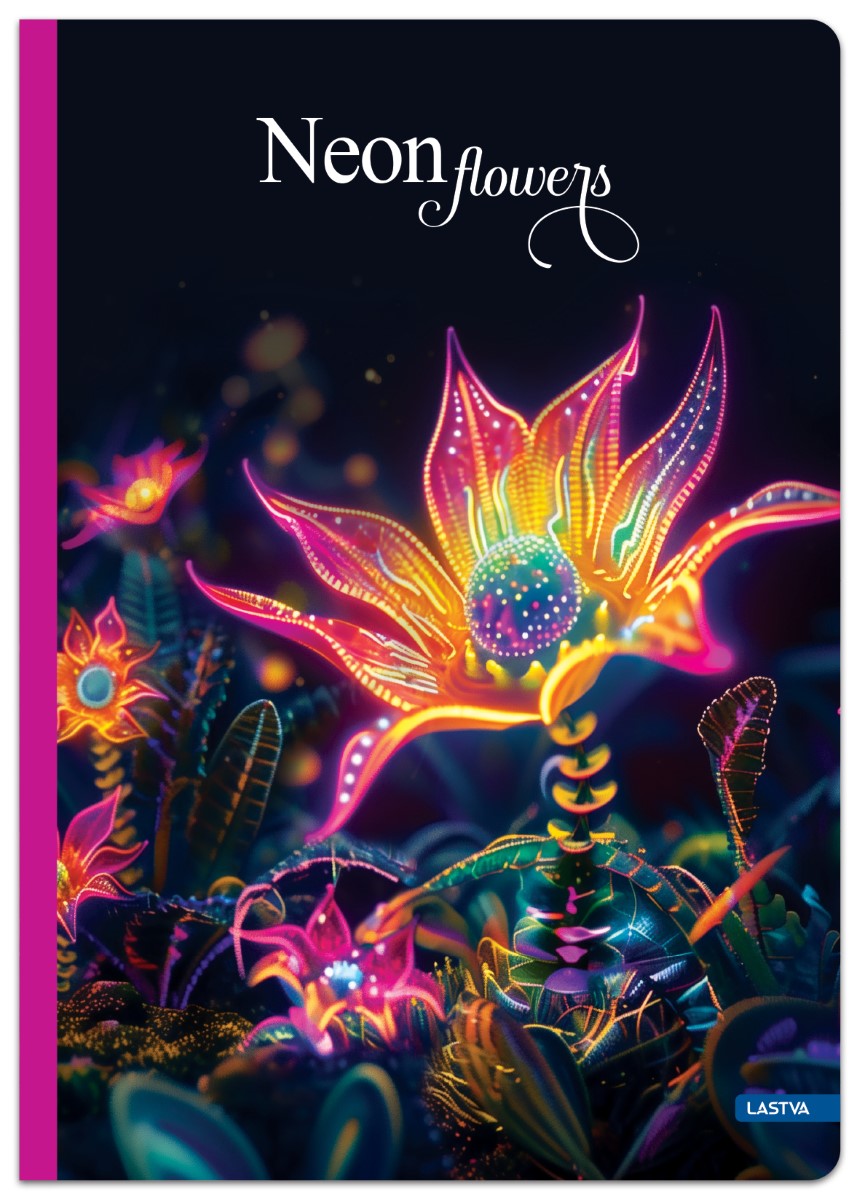 ZVEZEK A4 D 33337 NEON FLOWERS TRD.PL. 96L 70G(25)