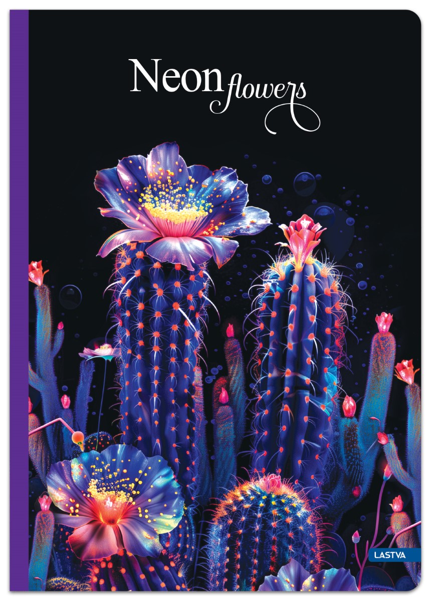 ZVEZEK A4 D 33337 NEON FLOWERS TRD.PL. 96L 70G(25)