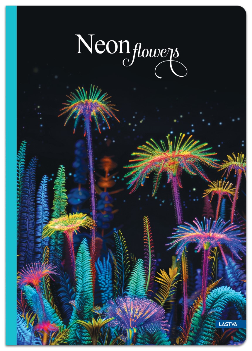 ZVEZEK A4 D 33337 NEON FLOWERS TRD.PL. 96L 70G(25)