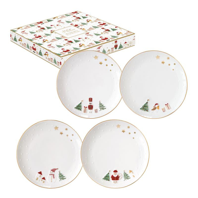 Set 2 krožnikov LET IT SNOW, 2xØ16 cm, sortirano