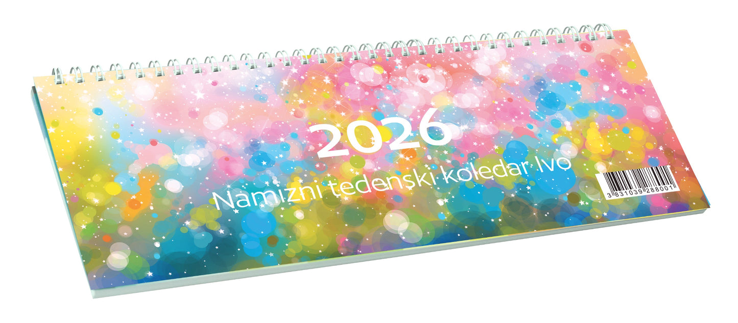 Vložni blok 2026 za namizni tedenski koledar Ivo