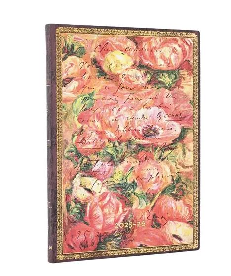 Planer Paperblanks "Renoir, Letter to Morisot" 2025/26, 18-mesečni, midi, horizontalen