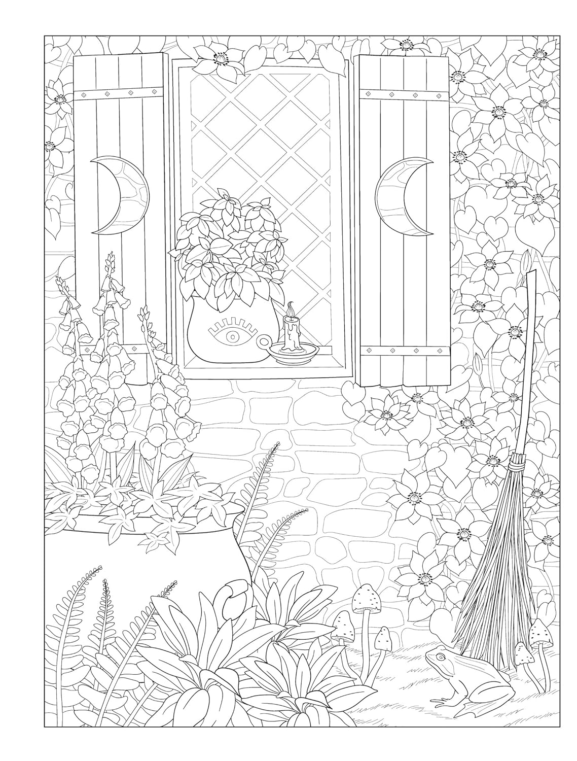 Creative Haven Witchcraft Coloring Book