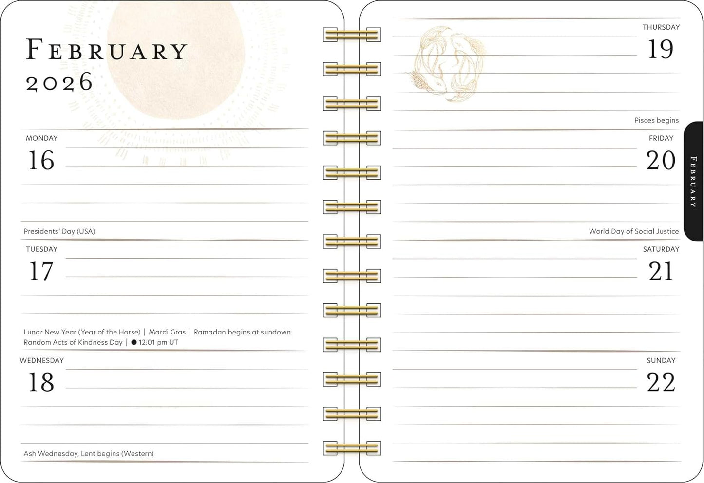 Year of the Witch 2026 Weekly Planner Calendar