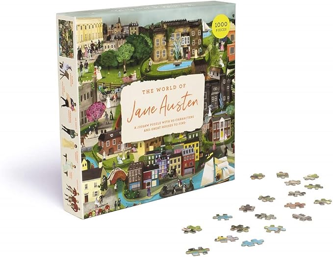 The World of Jane Austen - A Jigsaw Puzzle with 60 Characters and Great Houses to Find