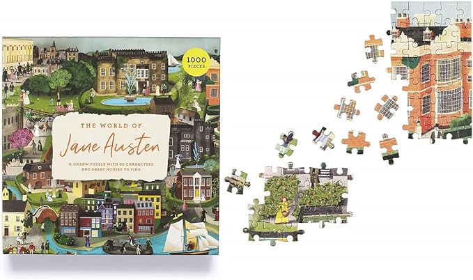 The World of Jane Austen - A Jigsaw Puzzle with 60 Characters and Great Houses to Find