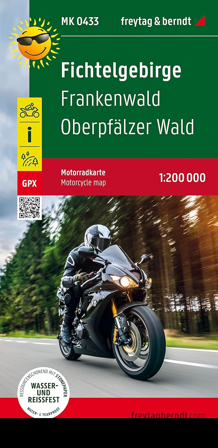 Fichtelgebirge, motorcycle map 1:200,000, freytag & berndt