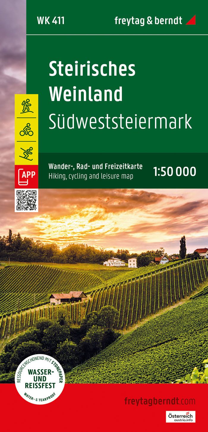 Steirisches Weinland hiking, cycling and leisure map