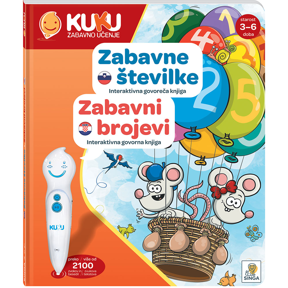 Interaktivna knjiga KUKU: Zabavne številke (brez pisala)