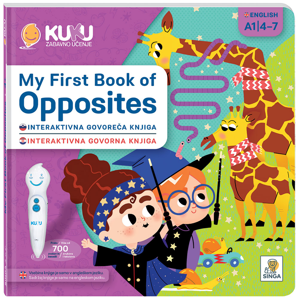Interaktivna knjiga KUKU: My First Book of Opposites (brez pisala)