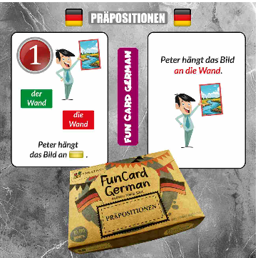 Creativo Fun Card German - Präpositionen, didaktične kartice