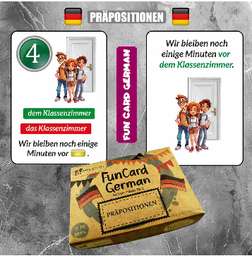 Creativo Fun Card German - Präpositionen, didaktične kartice