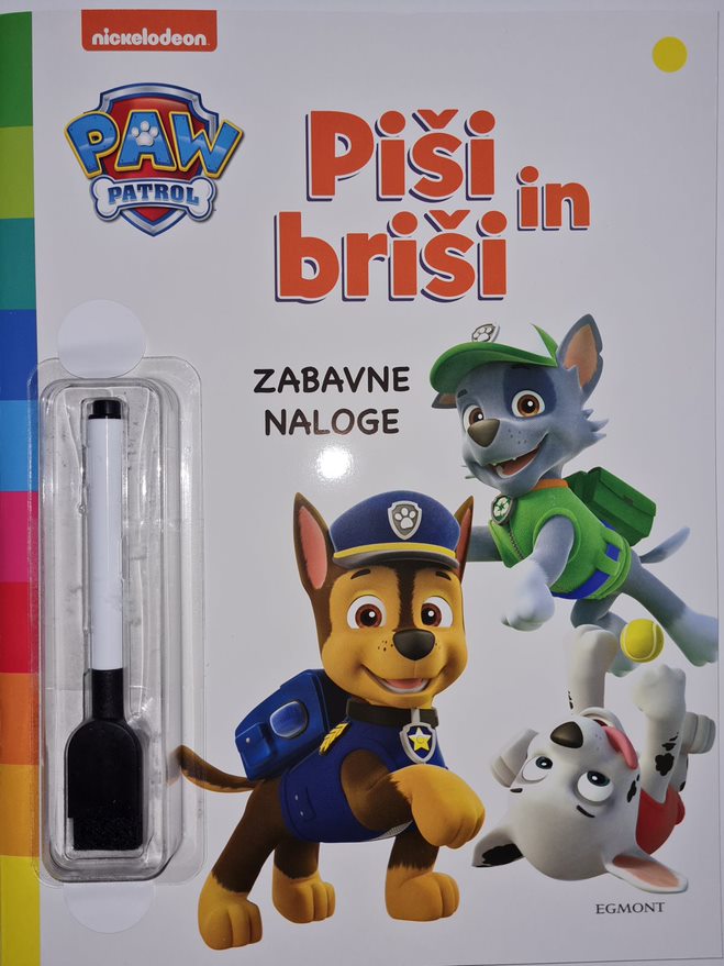 Paw patrol. Piši in briši: zabavne naloge
