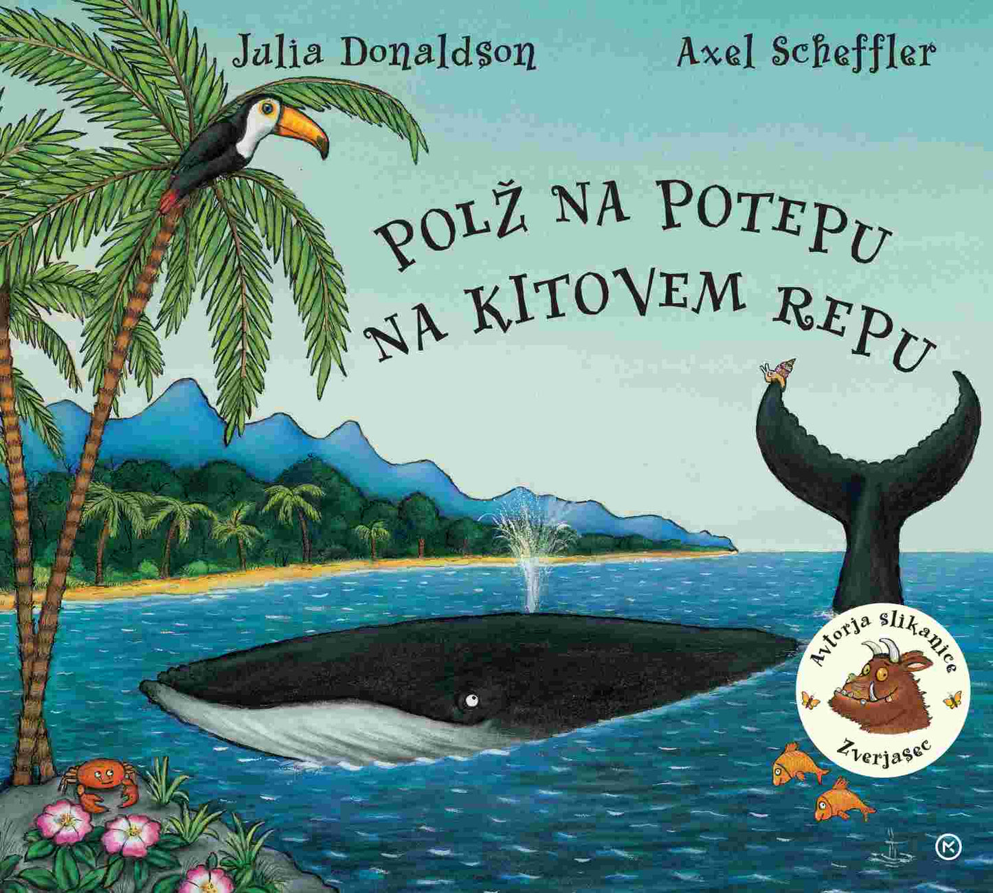 Polž na potepu na kitovem repu
