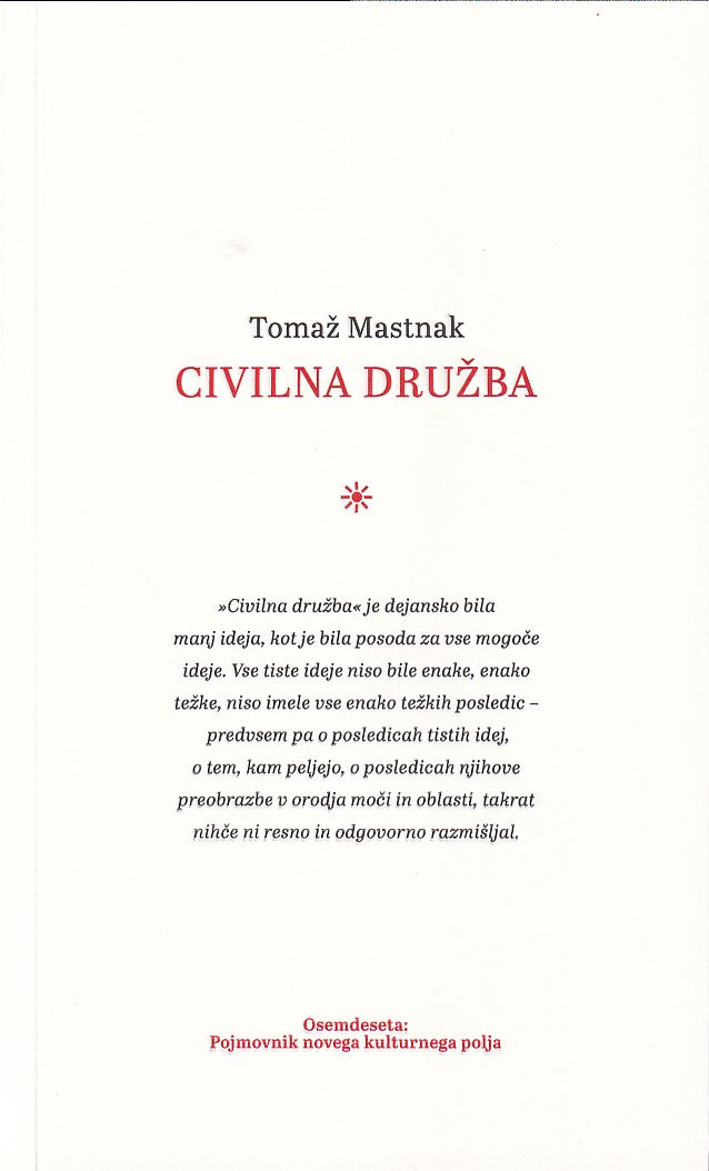 Civilna družba (Osemdeseta: Pojmovnik novega kulturnega polja, 1. zvezek)