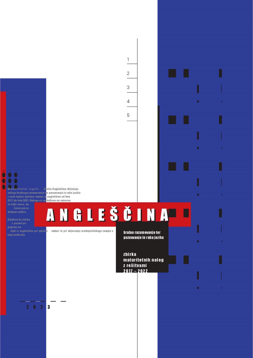 ANGLEŠČINA: ZBIRKA MAT. NAL. Z REŠITVAMI 2017-2022