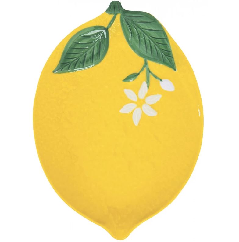 Servirna posoda/pladenj Fleurs et Citrons, 30x22 cm