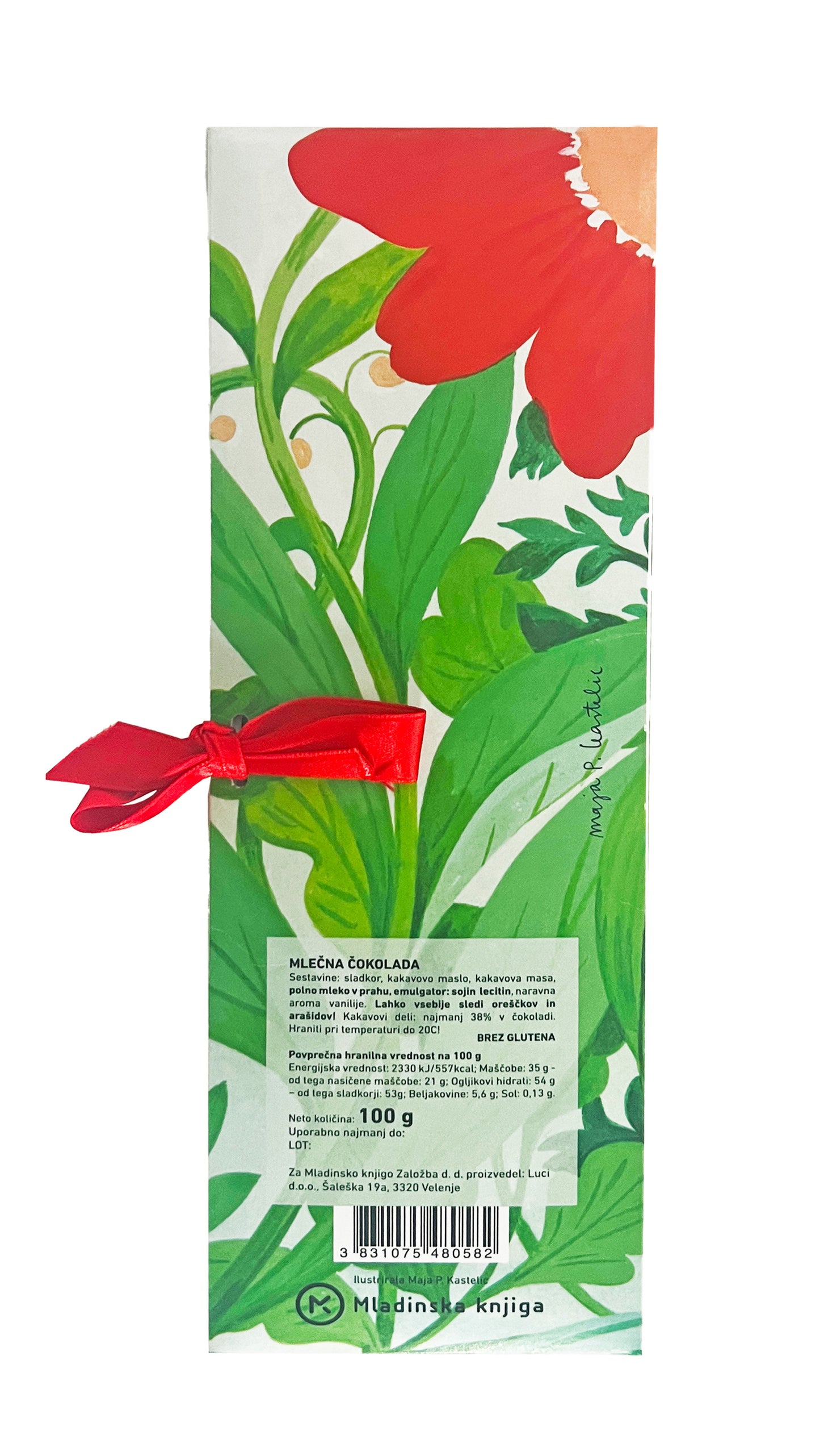 Mlečna čokolada Rože - Maja P. Kastelic, 100g