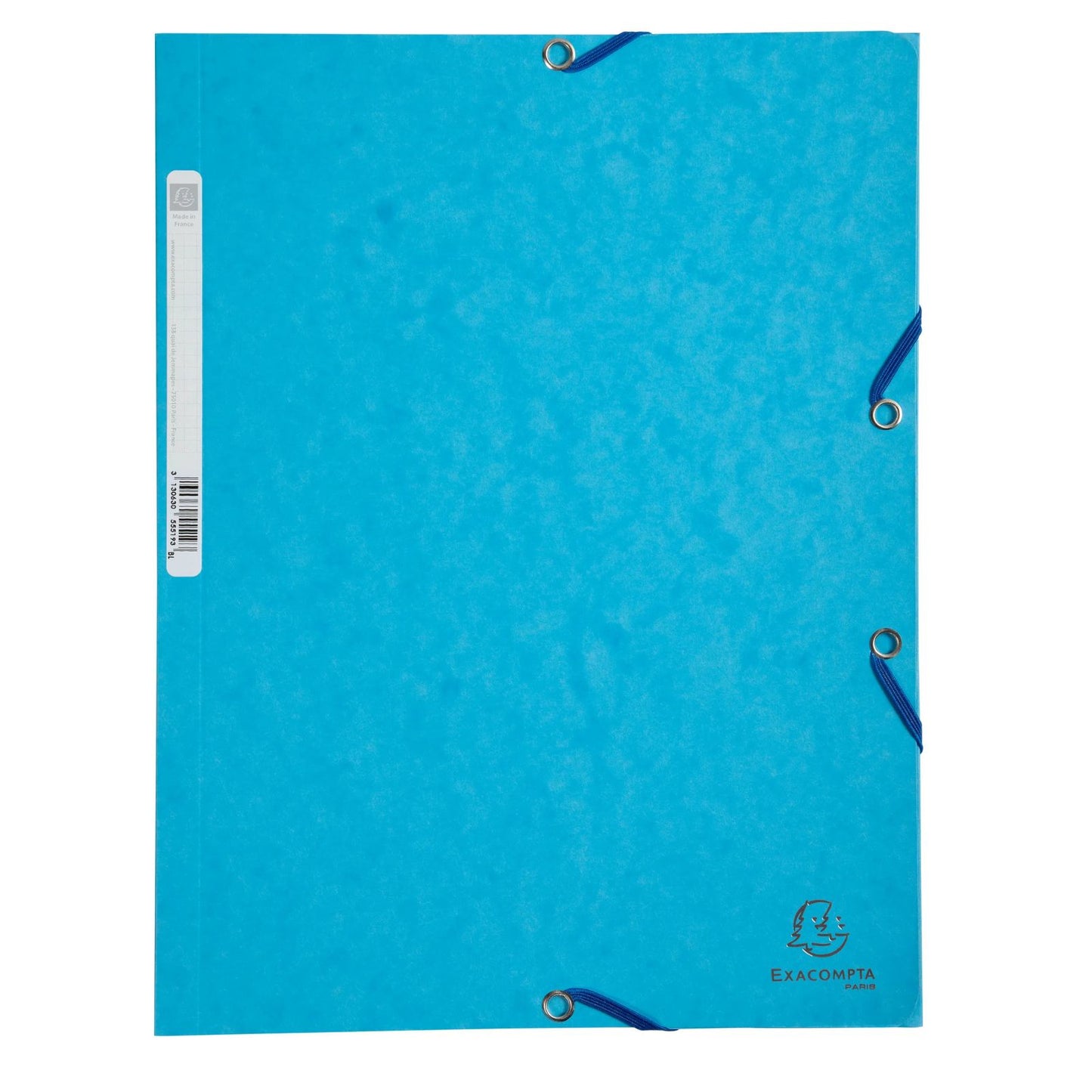 Mapa s klapo in elastiko Exacompta, A4, kartonska, turkizna