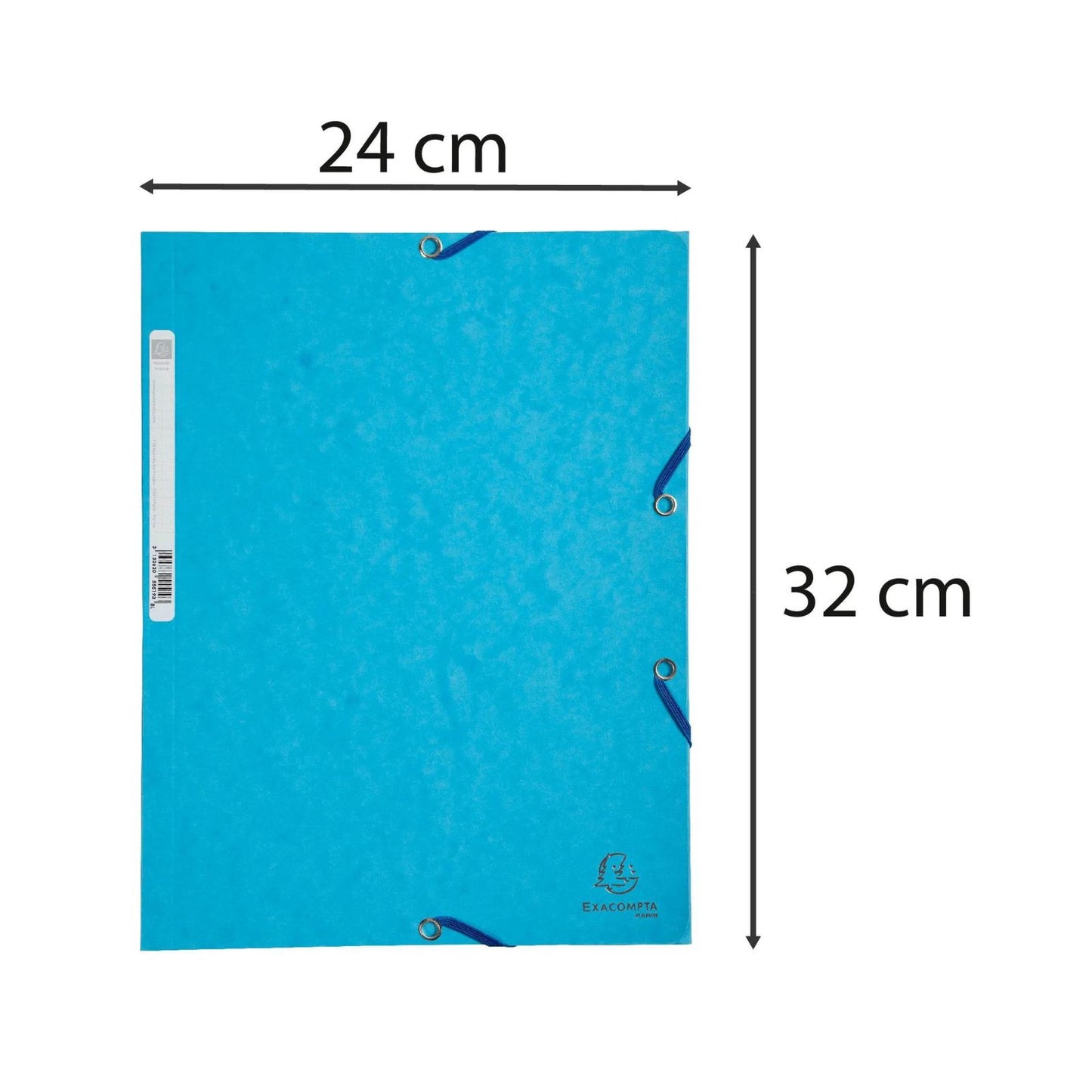 Mapa s klapo in elastiko Exacompta, A4, kartonska, turkizna