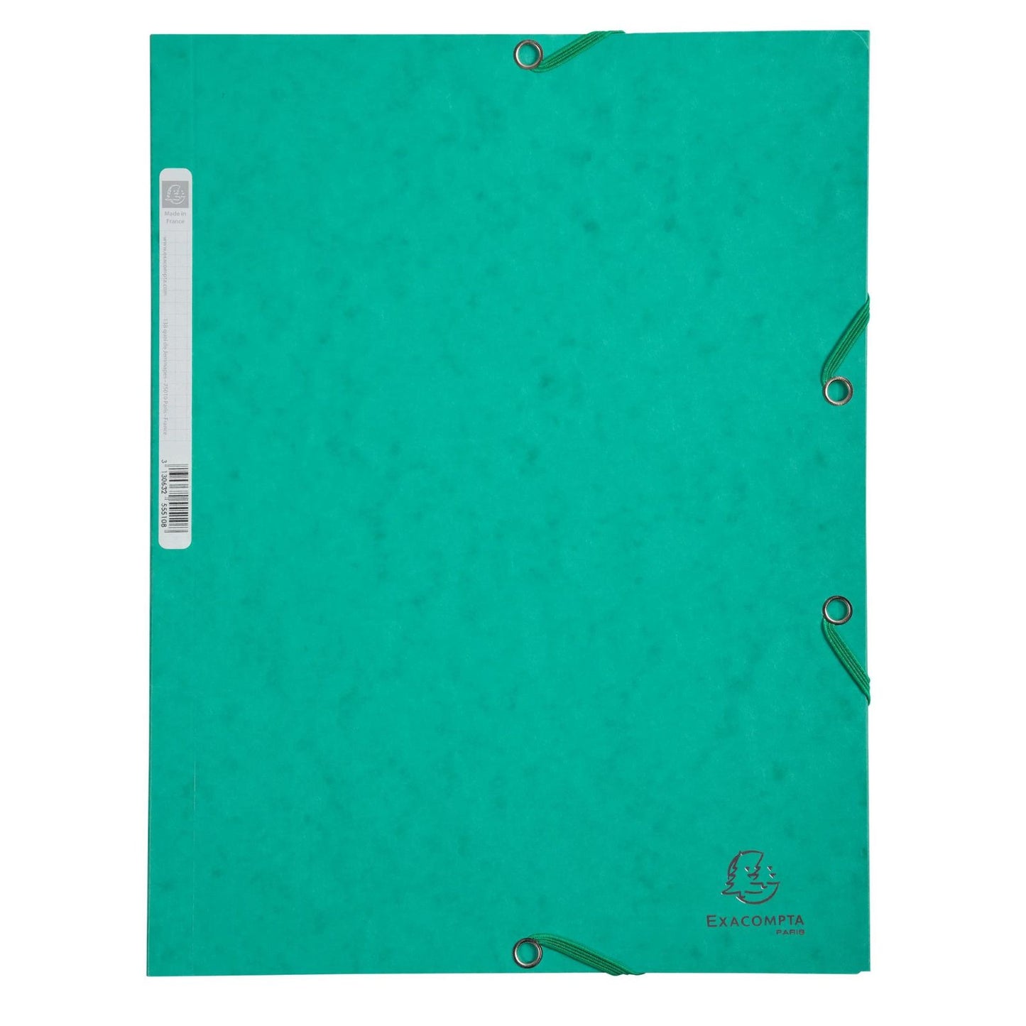 Mapa s klapo in elastiko Exacompta, A4, kartonska, zelena