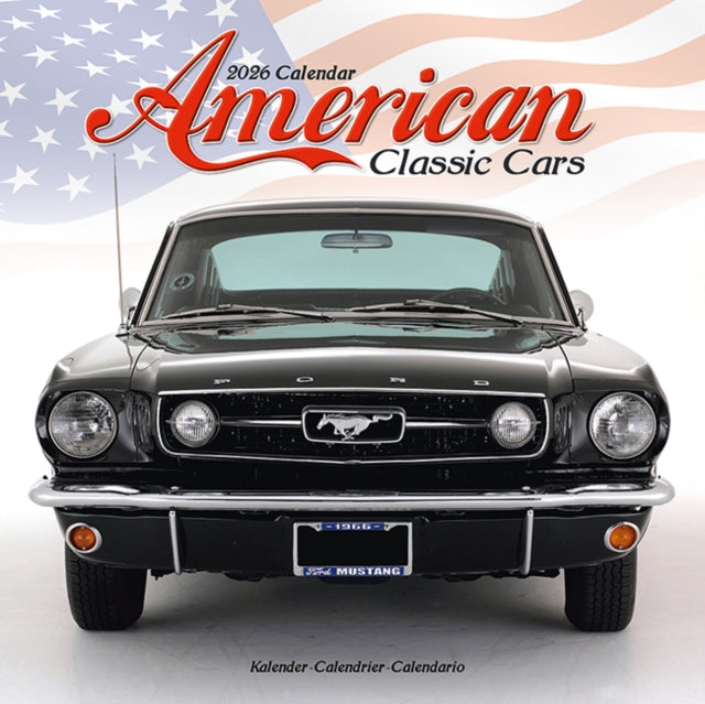 American Classic Cars Calendar 2026 Square Car Wall Calendar - 16 Month