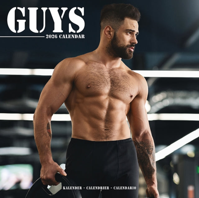 Guys Calendar 2026 Square Sexy Guys Glamour Wall Calendar - 16 Month