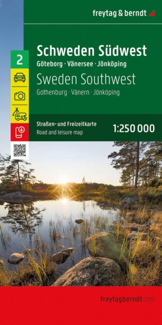 Sweden Southwest Road and Leisure Map