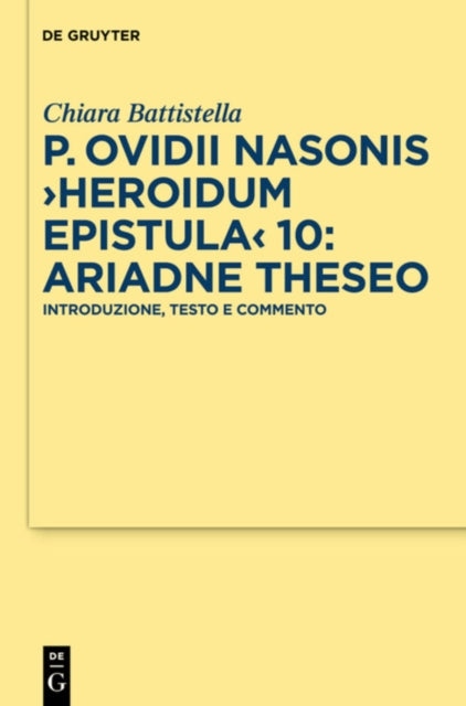 P. Ovidii Nasonis >Heroidum Epistula< 10: Ariadne Theseo