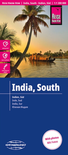 India South Map 1:1,200,000 scale