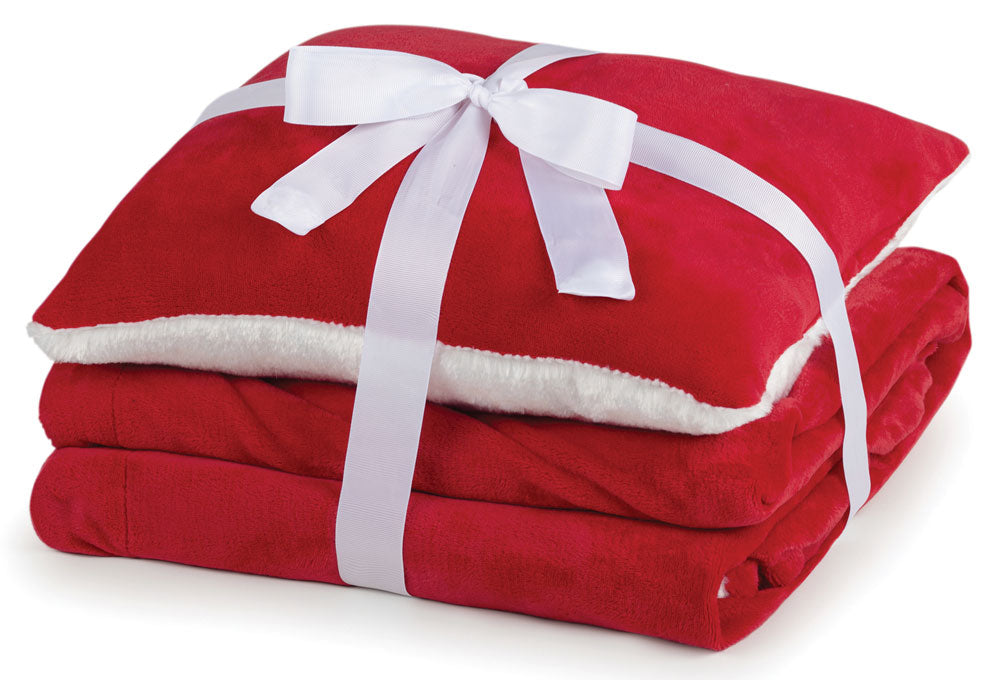 Odeja in vzglavnik Beatrice, rdeča