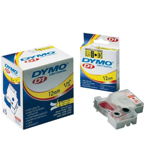 Trak dymo d1 12x7 so720610 črn esselte