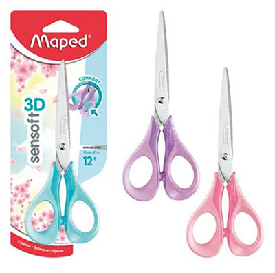 ŠKARJE MAPED SENSOFT 3D PASTEL, 16 cm, sortirane barve