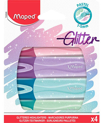 OZNAČEVALEC TEKSTA MAPED PASTEL GLITTER, 4/1