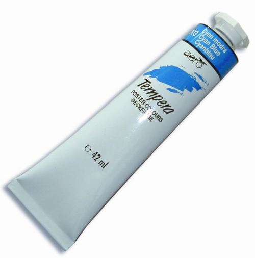 TEMPERA 7 ml, cyan modra