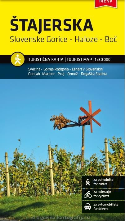 ŠTAJERSKA 1:50.000 - TURISTIČNA KARTA