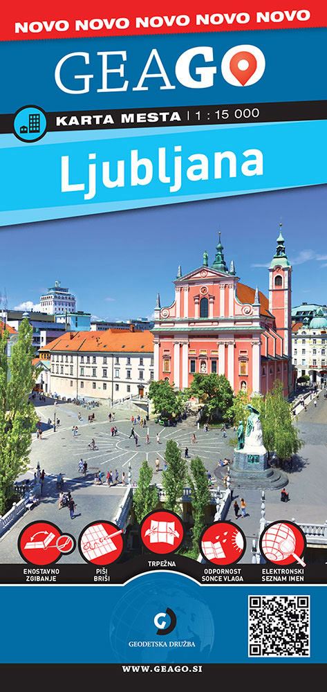 LJUBLJANA: KARTA MESTA 1 : 15 000