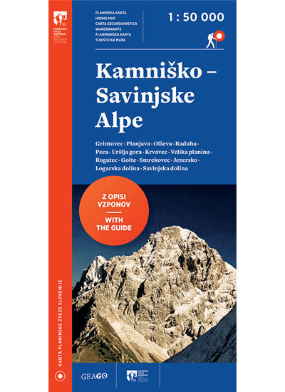 KAMNIŠKO SAVINJSKE ALPE 1:50 000, Z OPISI VZPONOV