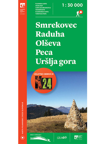 SMREKOVEC, RADUHA, OLŠEVA .. PZS 1:30 000