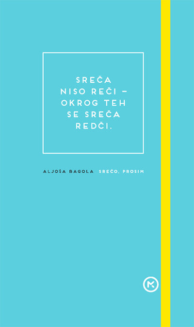 Notesnik A5 ALJOŠA BAGOLA, z elastiko, turkizno-moder