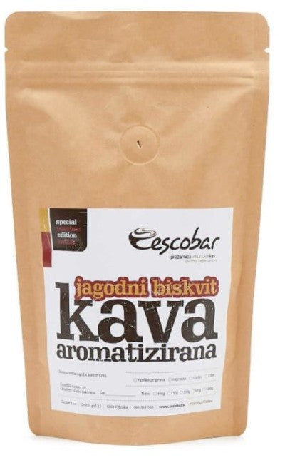 Kava ESCOBAR Jagodni biskvit, aromatizirana, 100g