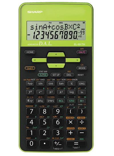 KALKULATOR TEH.SHARP EL 531THBGR ZELEN 2VRSTIČNI