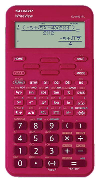 KALKULATOR TEH.SHARP ELW 531TLBRD RDEČ 4VRSTIČNI