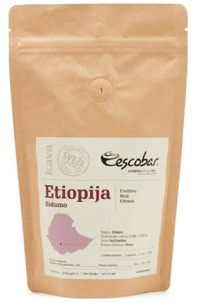 Kava ESCOBAR Etiopija Sidamo, 100g