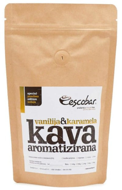 Kava ESCOBAR Aromatizirana vanilija/karamela, 100g
