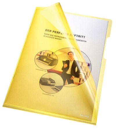 MAPA L PVC A4, sijajna, rumena