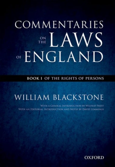 Oxford Edition of Blackstone's: Commentaries on the Laws of England