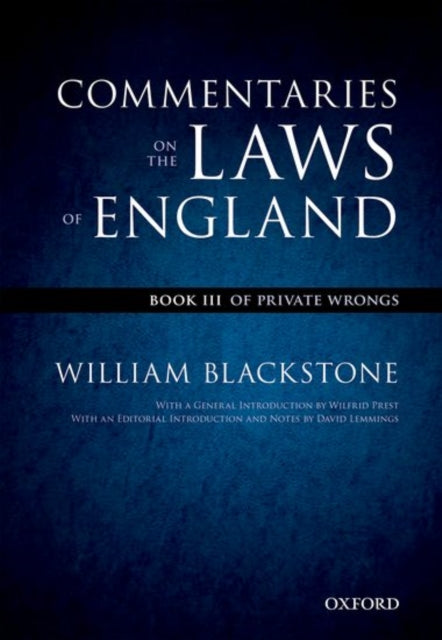 Oxford Edition of Blackstone's: Commentaries on the Laws of England