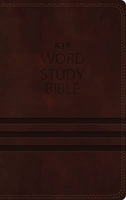 KJV, Word Study Bible, Imitation Leather, Brown, Indexed, Red Letter Edition: 1,700 Key Words that Unlock the Meaning of the Bible
